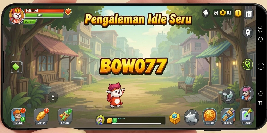 Tampilan gameplay seru <strong>BOWO77</strong> dengan karakter yang menarik.