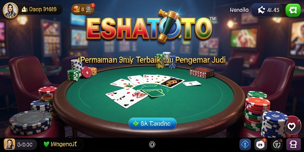 Tampilan gameplay ESHATOTO yang seru dalam permainan Poker.
