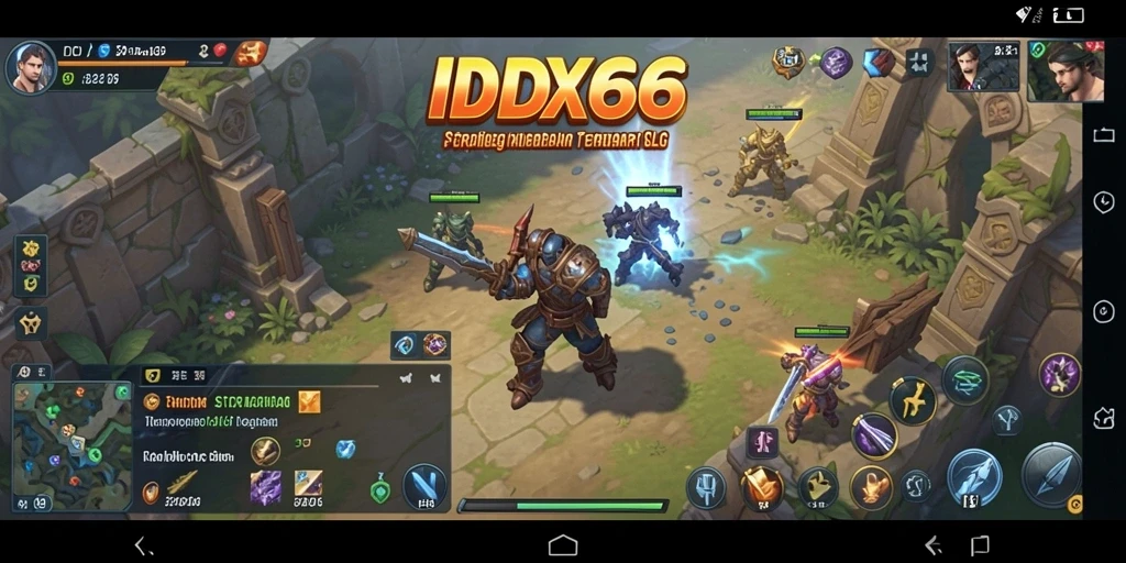 Screenshot utama IDX66 menampilkan aksi pertempuran yang mendebarkan dalam gameplay SLG.