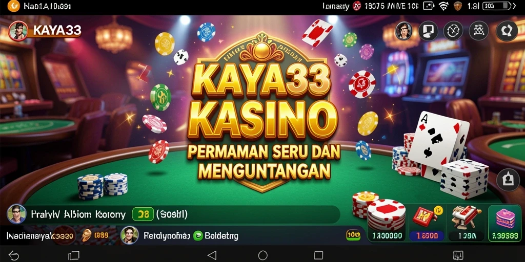 Screenshot gameplay KAYA33 menampilkan suasana Kasino yang menghibur.