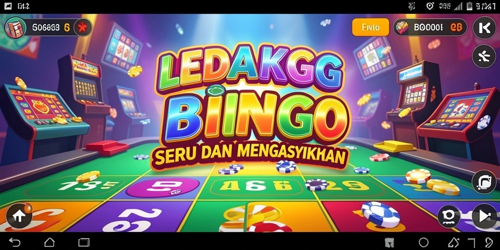Tampilan gameplay Bingo LEDAKGG yang seru dan interaktif.