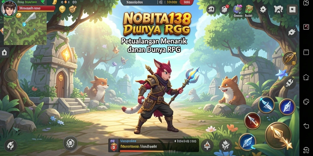 Tampilan gameplay mendebarkan dalam NOBITA138 dengan aksi RPG yang intens.