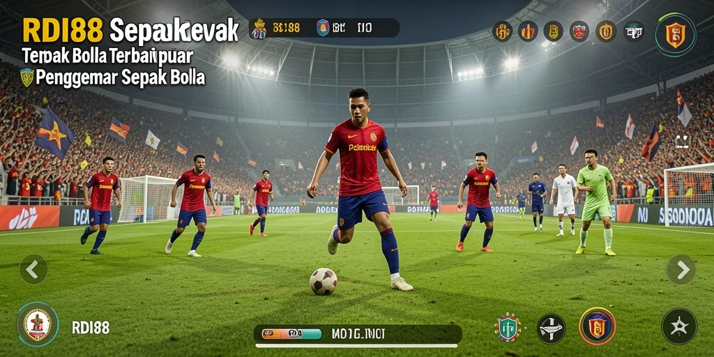 Tampilan gameplay RDI88 yang menarik saat pertandingan sepak bola.