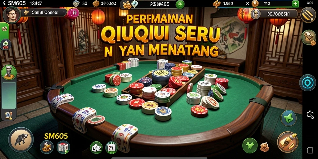 Gameplay SM605 yang menegangkan dalam permainan QiuQiu.